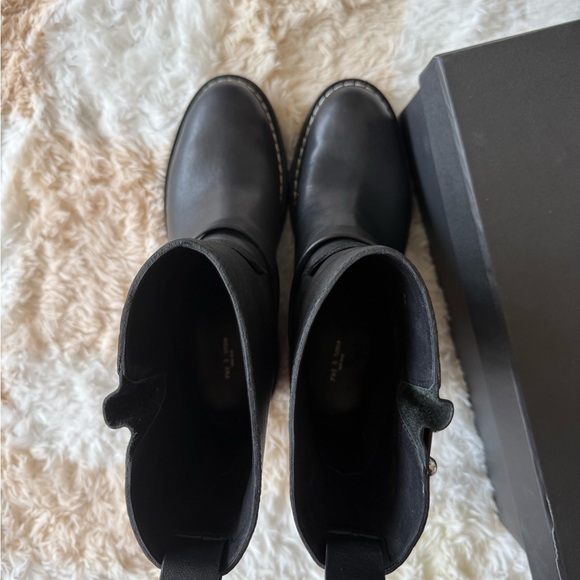 Rag & Bone RB Moto Boots Black Leather Size 38 / US 8 – Worn Once – Retail $595 - Picture 3 of 9